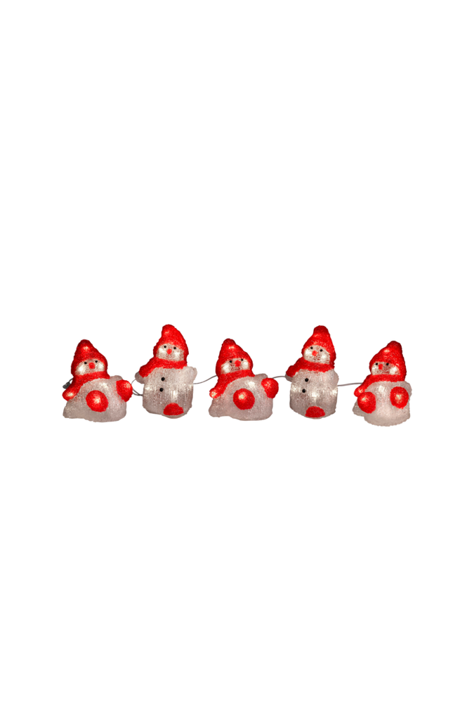 Slinga Snögubbe LED 5 st