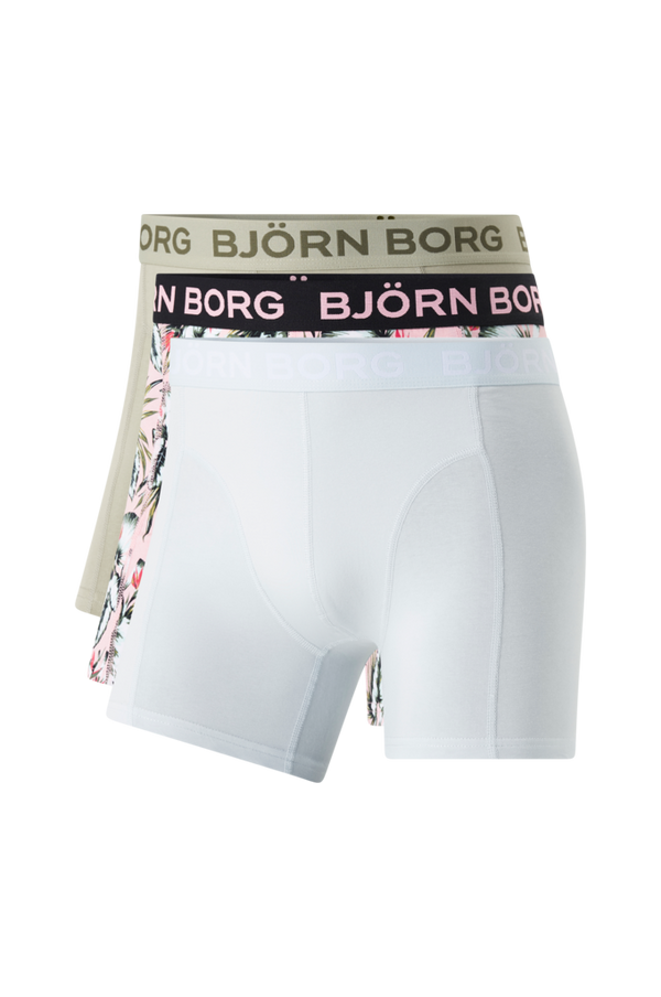 Björn Borg - Boksershorts Cotton Stretch Boxer 3-pak - Flerfarvet - M