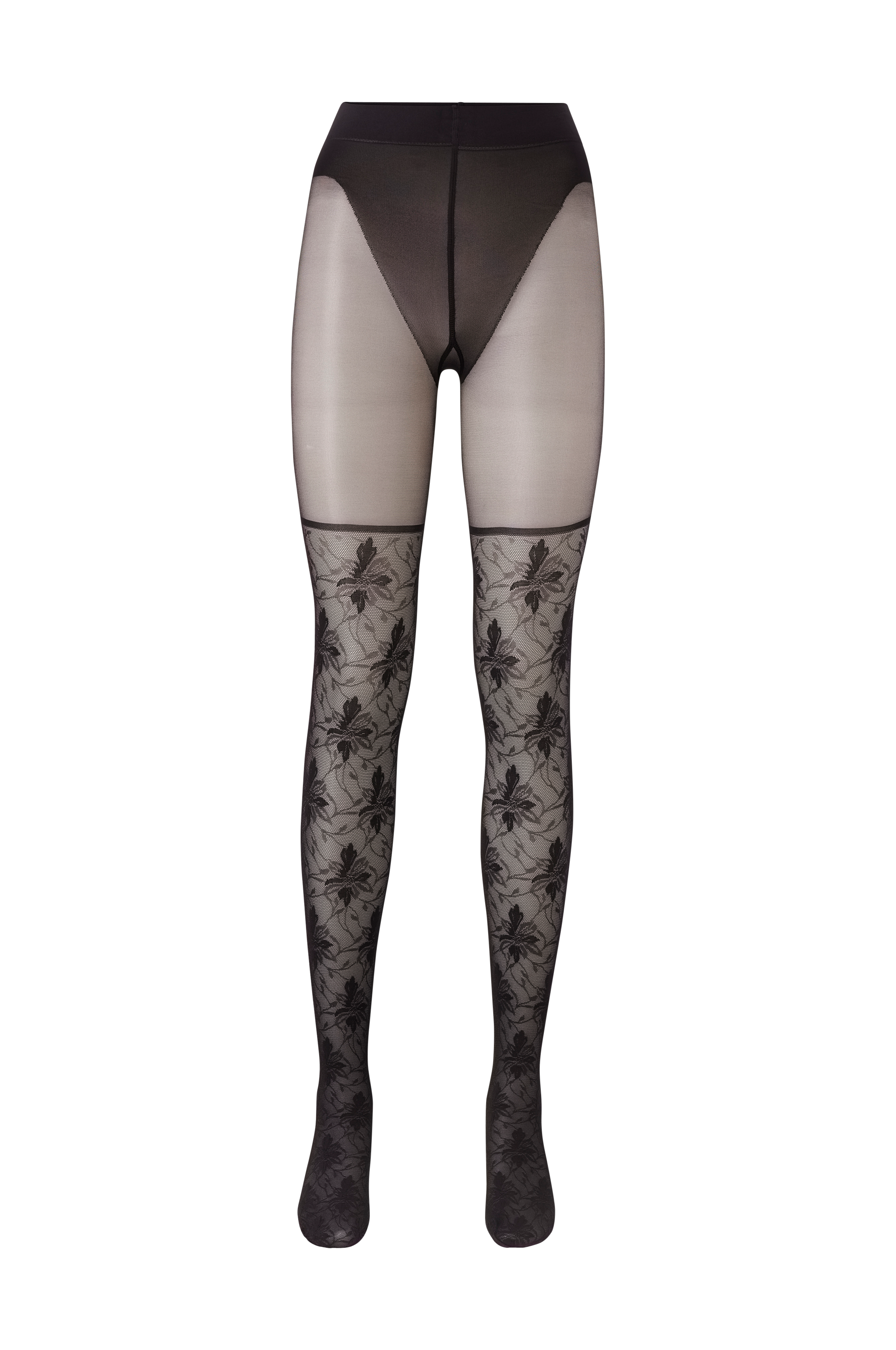 Swedish Stockings ROSA LACE TIGHTS - Strumpbyxor - black/svart