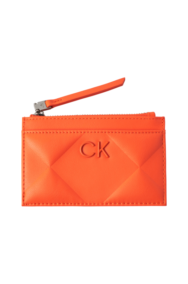 Calvin Klein - Kortholder Re-lock Quilt Cardholder - Orange - ONE SIZE