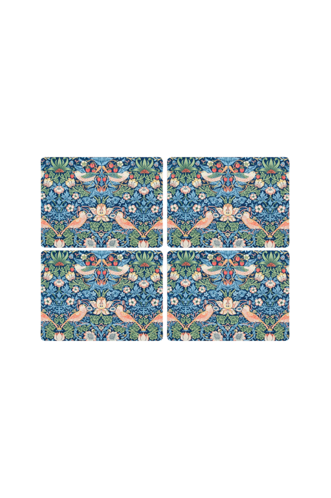 Bordsunderlägg Morris & Co Strawberry Thief Blue 4-pack