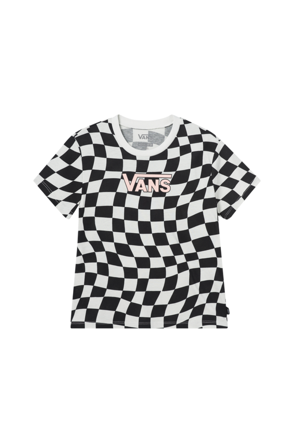 Vans - T-shirt Warped 66 Check Crew - Sort - 134/140