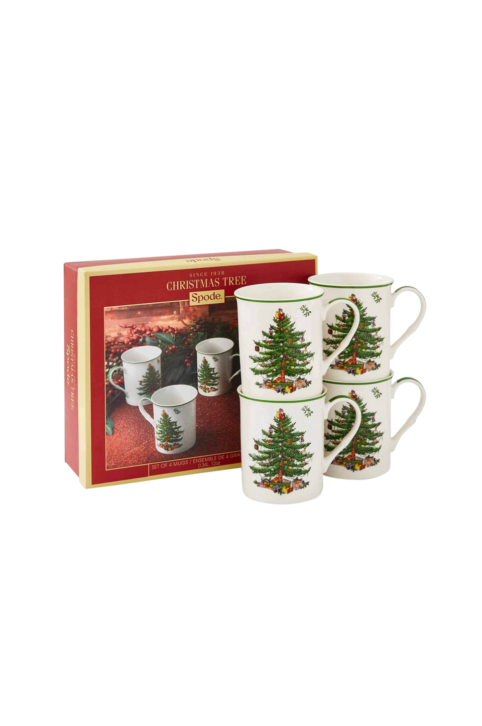 Spode Mugg Christmas Tree 0.30 l 4-pack, vit från Spode, bild 5