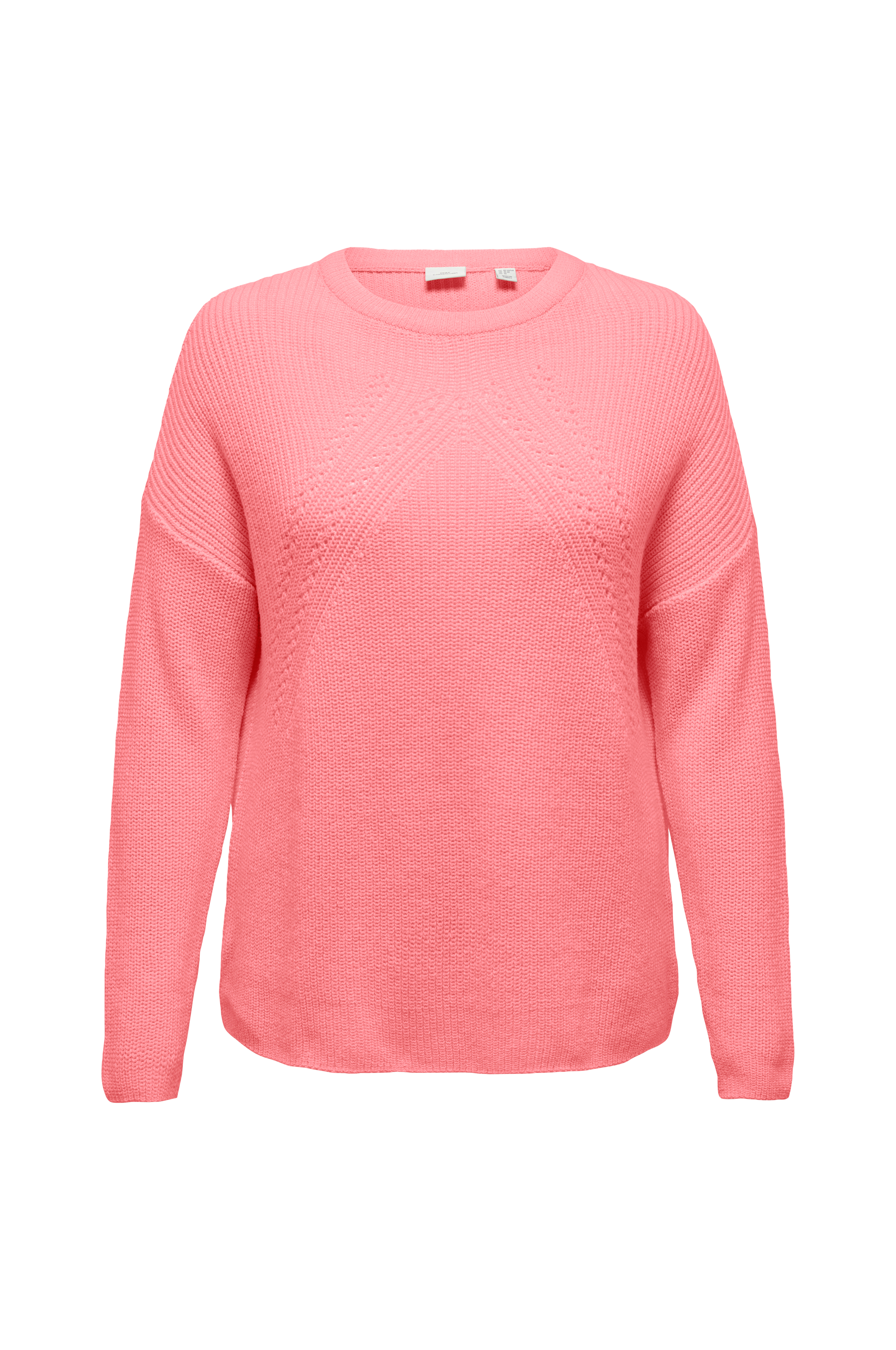 carBella Only O-neck Detail Striktrøjer - Rosa Life LS Carmakoma Knt - Trøje