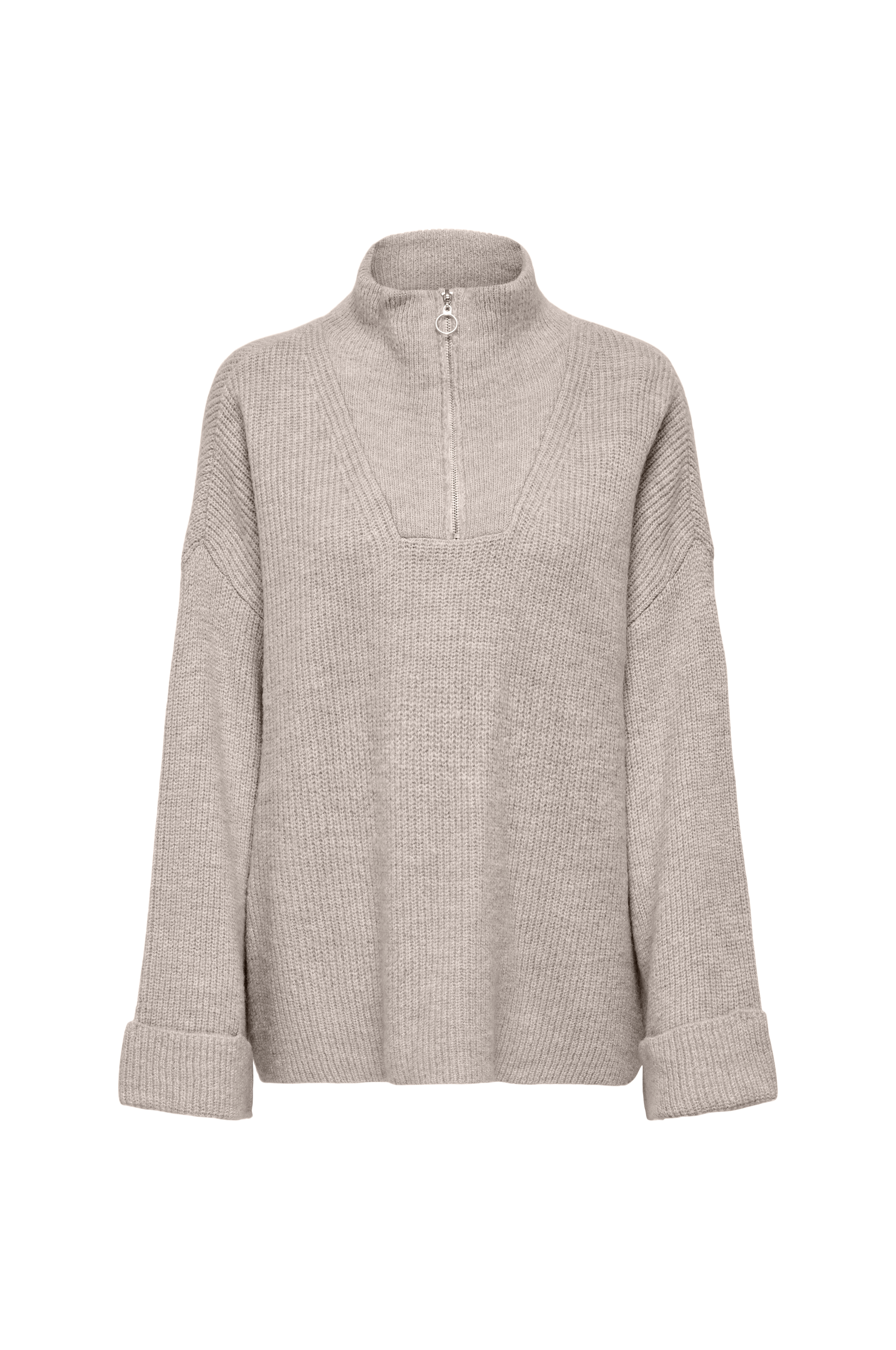 Tröja onlMette LS Highneck Zip EX Knt