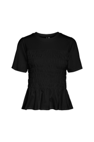 Vero Moda Toppi VmGunvor SS Smock Top Musta Puserot Ellos fi