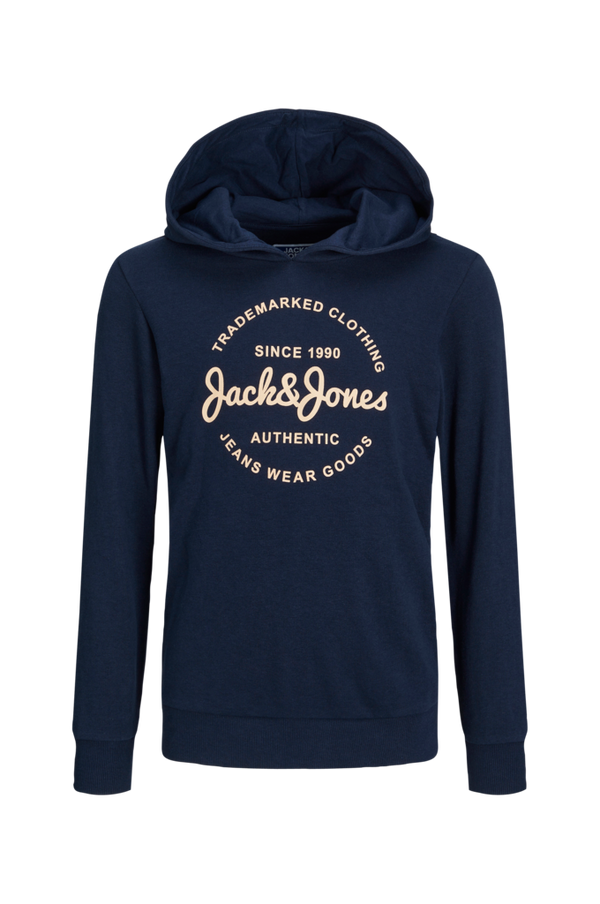 Jack & Jones - Hættetrøje jjForest Sweat Hood Jnr - Blå - 176