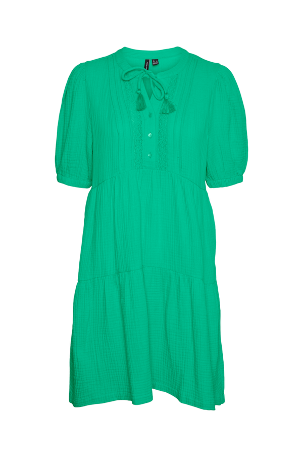 Vero Moda - Kjole vmNatali 2/4 Lace Short Dress Wvn - Grøn - 36/38