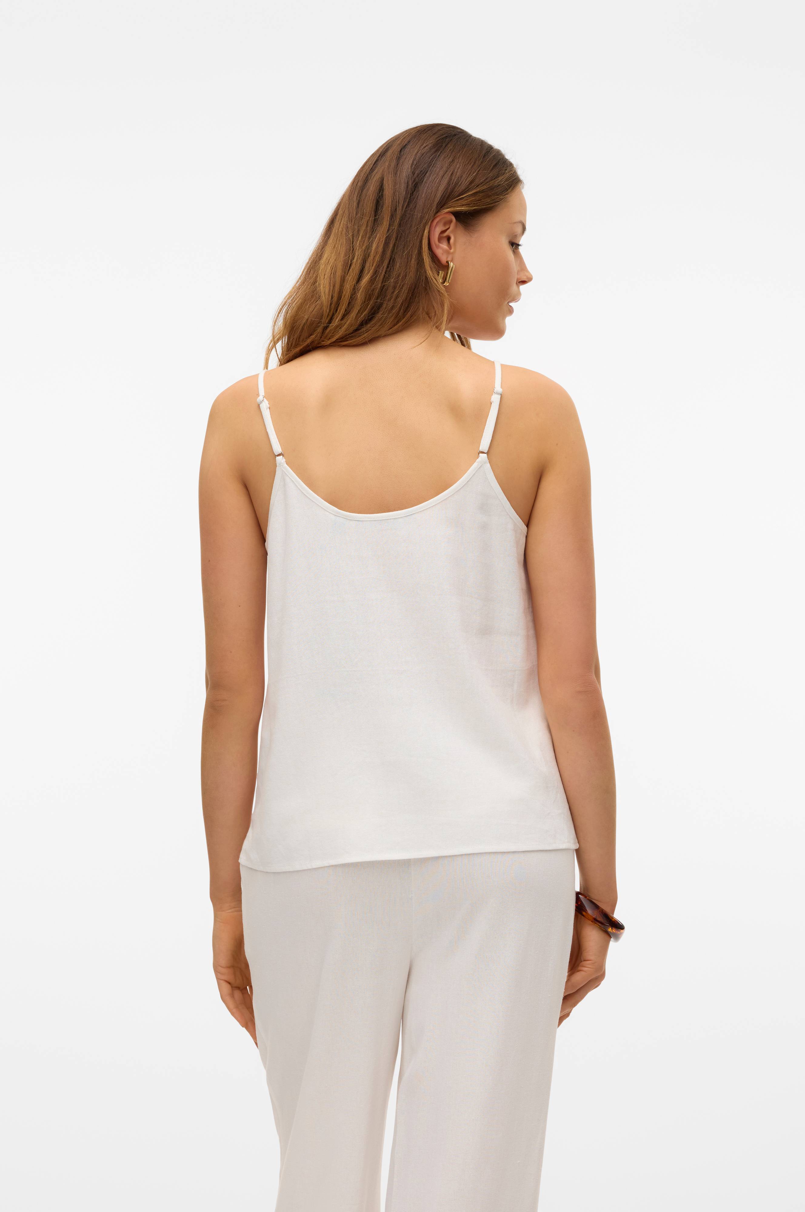 VERO MODA Damen Top Vmmymilo – Basic Singlet Aus Baumwollmischung Für Jeden Tag