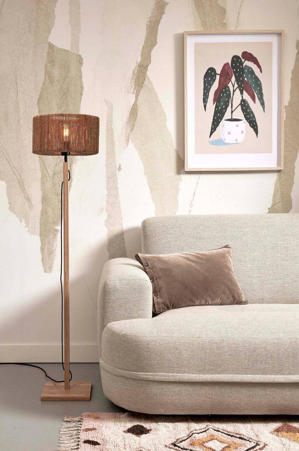 Good&Mojo Golvlampa rak Iguazu, natur från Good&Mojo, bild 2