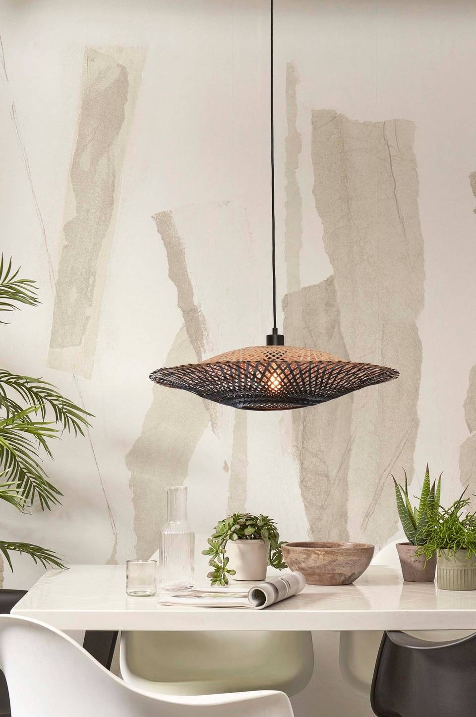 Good&Mojo Hängande taklampa omvänd Kalimantan 60x15 cm, flerfärgad från Good&Mojo, bild 2