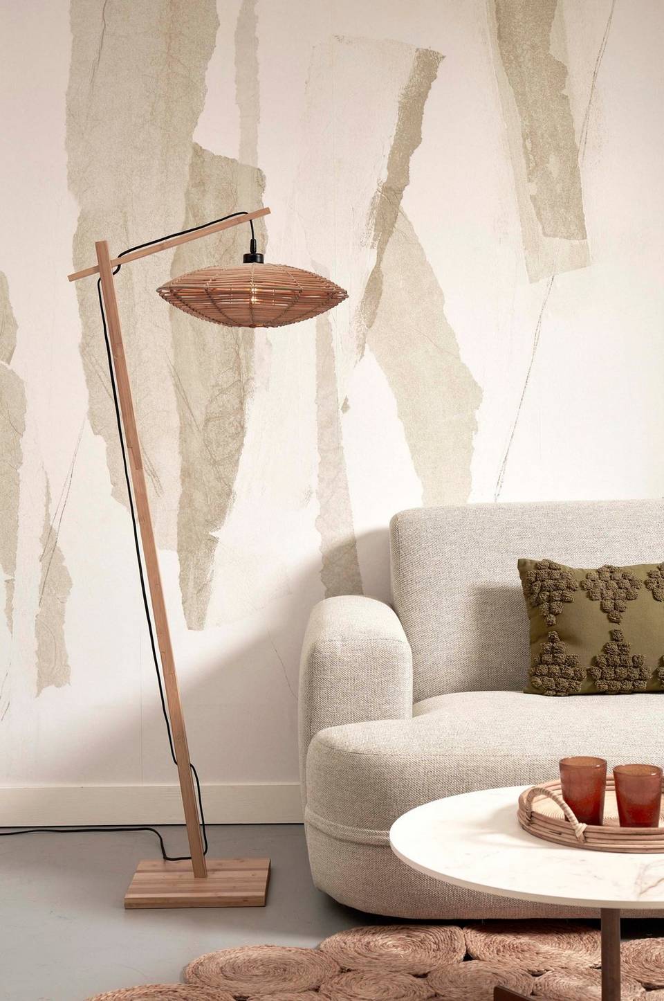 Good&Mojo Golvlampa Tanami H150 cm, natur från Good&Mojo, bild 2