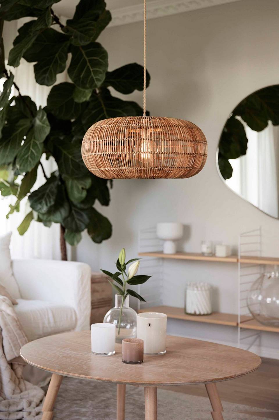 PR Home Taklampa Zuri 51cm, beige från PR Home, bild 2
