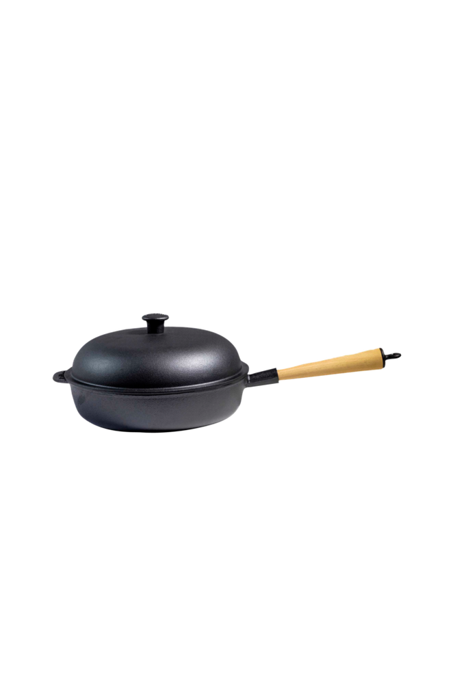 Traktörpanna med lock i gjutjärn Ø 25 cm