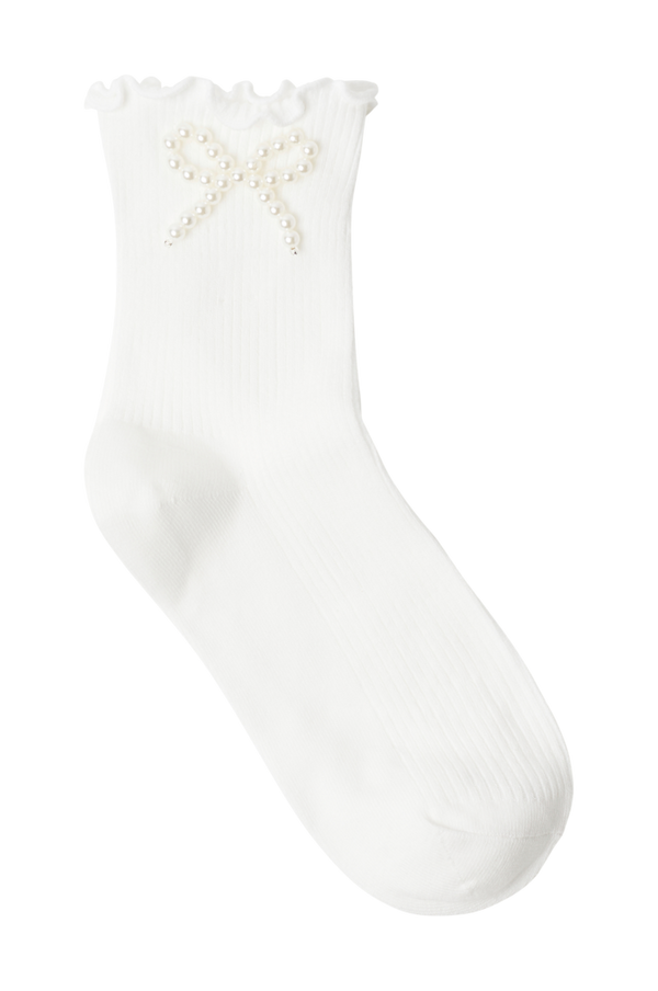 Vogue - Strømper Pearl Ribbon Sock - Hvid - 36/38
