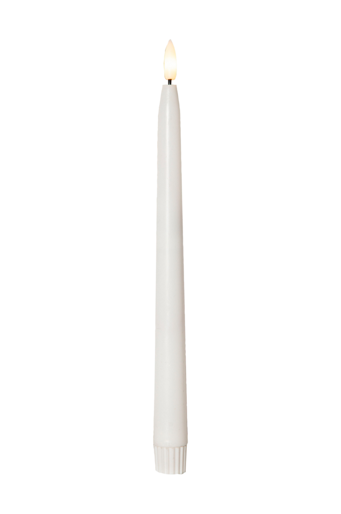 Antikt ljus Flamme Shine 2-p, utomhus Vit