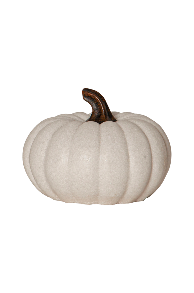Utomhusdekoration Sandy Pumpkin 15 cm Vit