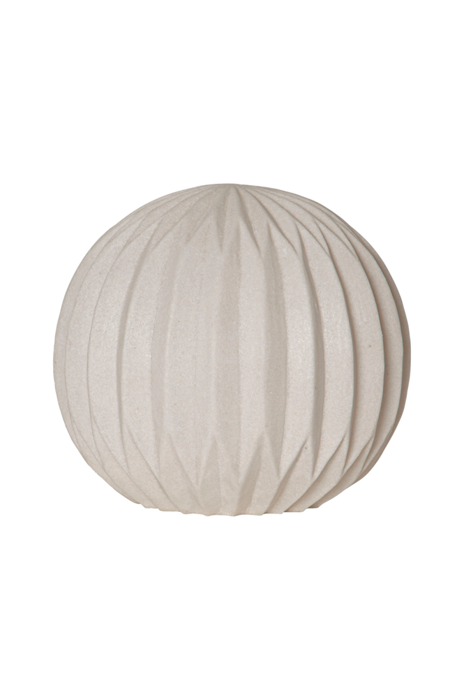 Utomhusdekoration Sandy Globe 30 cm Vit