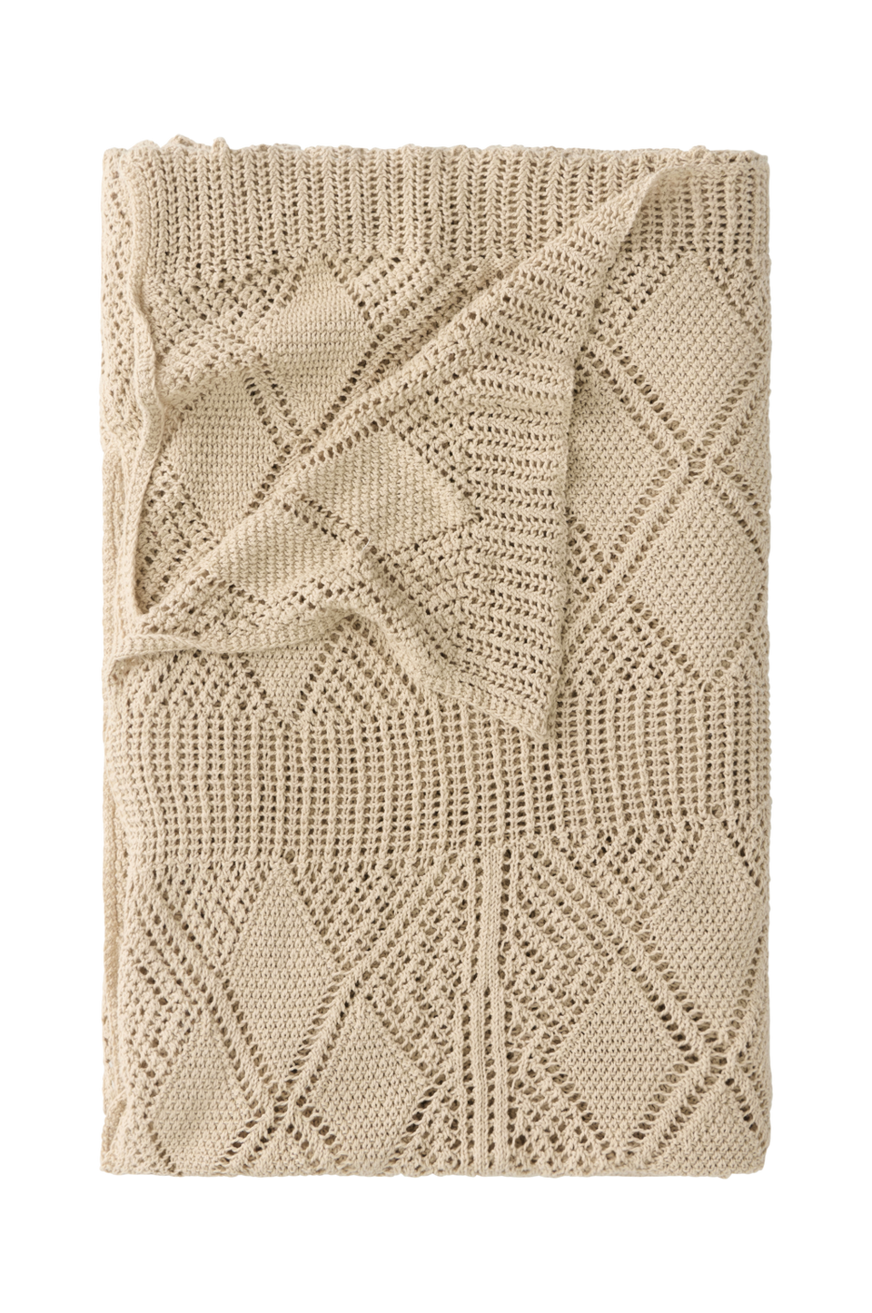 Ellos Home Överkast / pläd Juliette Crochet, beige från Ellos Home, bild 2