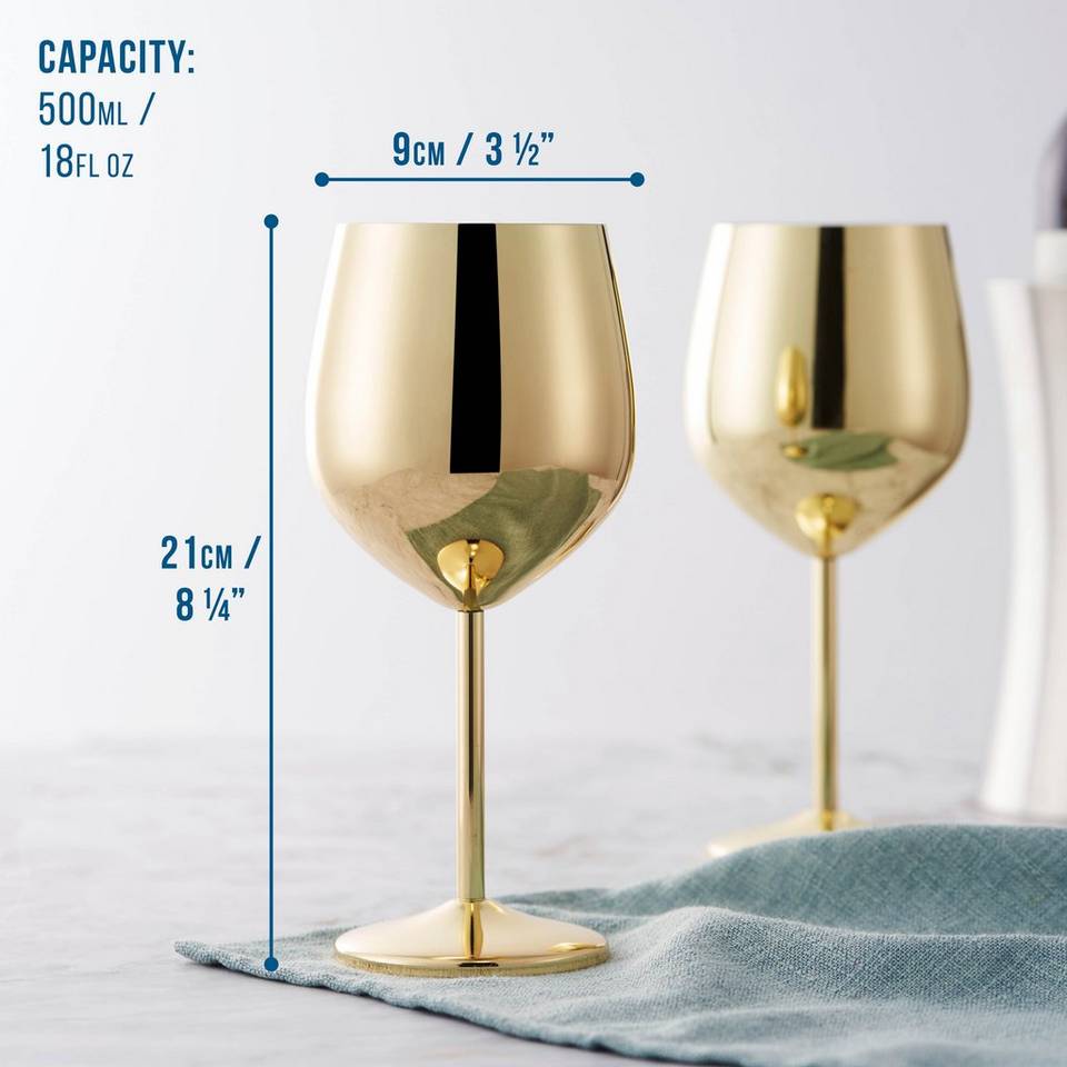 Oak & Steel Vinglas 4-pack, guld från Oak & Steel, bild 5