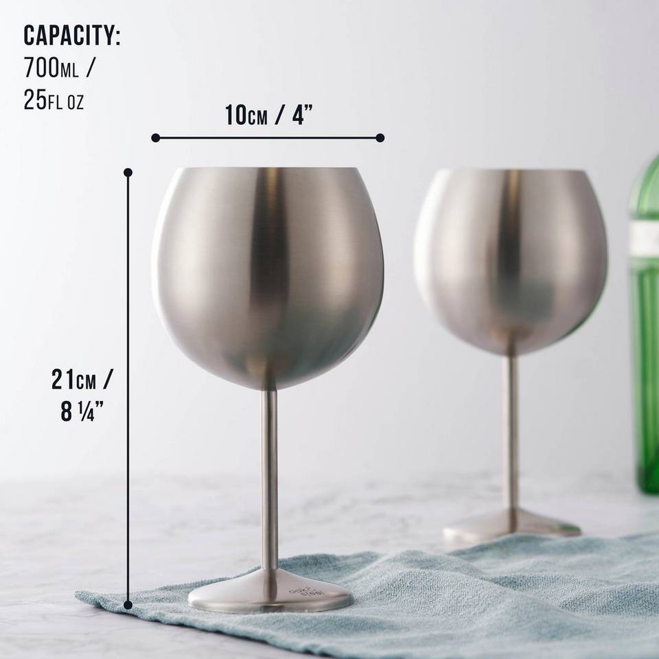 Oak & Steel Gin-glas matt 4-pack, silver från Oak & Steel, bild 5