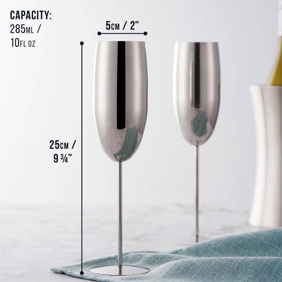 Oak & Steel Champagneglas 2-pack, silver från Oak & Steel, bild 5