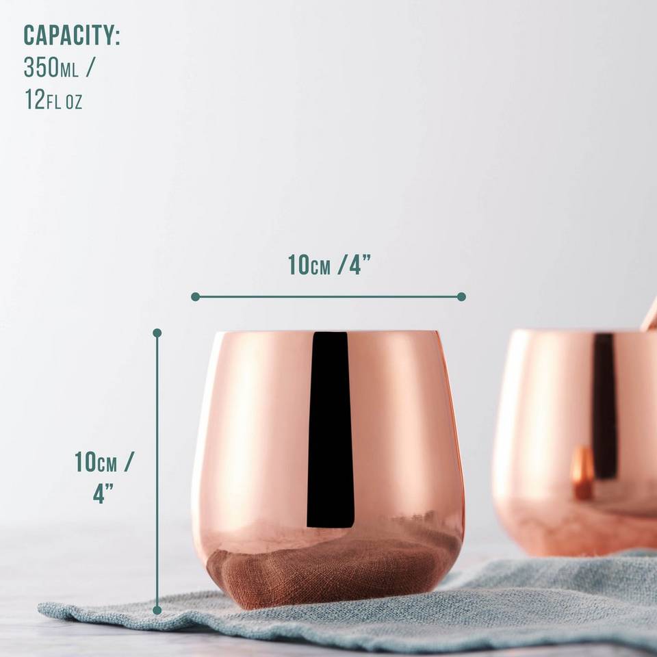 Oak & Steel Tumbler med sugrör 4-pack, rosa från Oak & Steel, bild 5