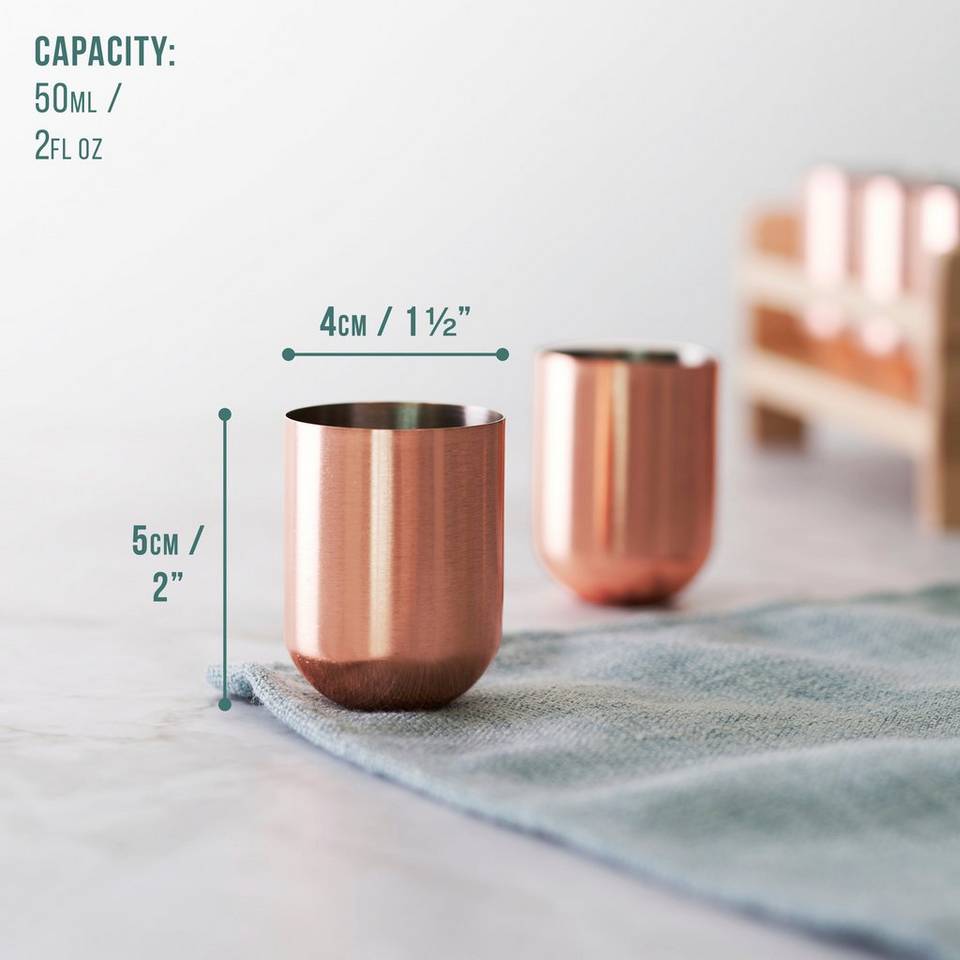 Oak & Steel Shotglas med trätråg 6-pack, rosa från Oak & Steel, bild 5