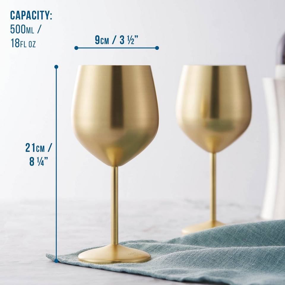 Oak & Steel Vinglas matt 4-pack, guld från Oak & Steel, bild 5
