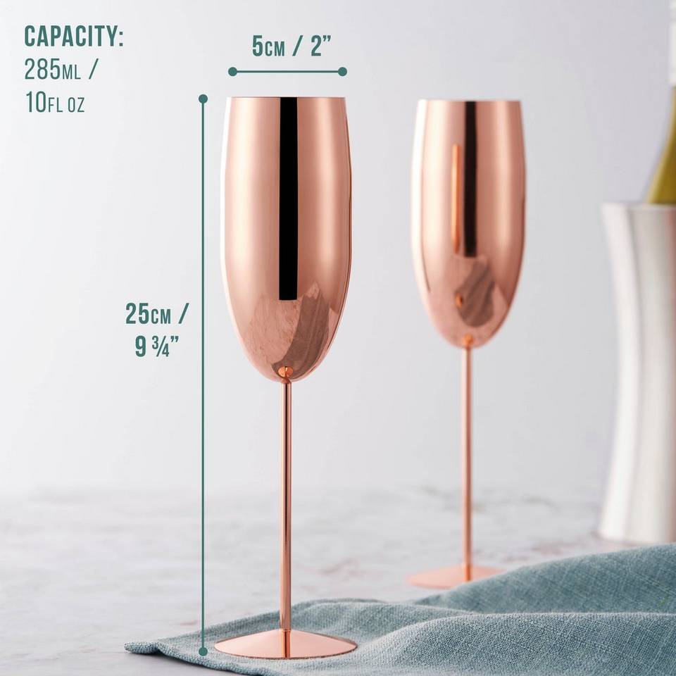 Oak & Steel Champagneglas 4-pack, rosa från Oak & Steel, bild 5