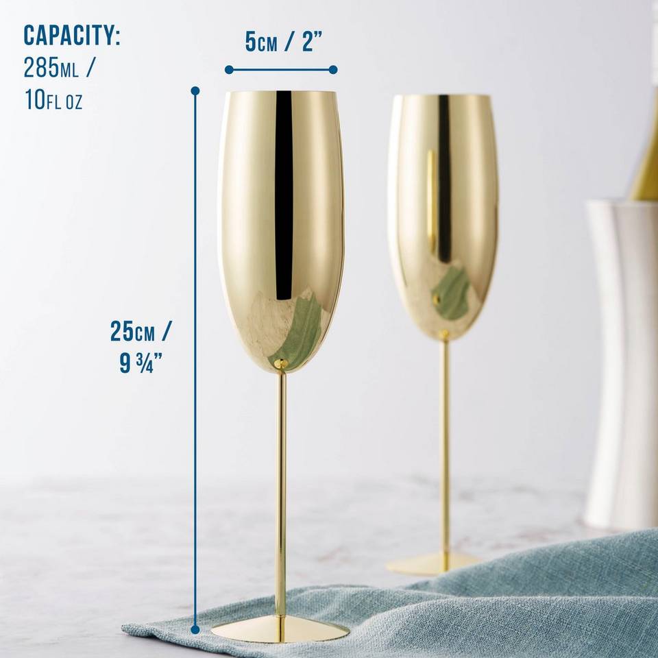 Oak & Steel Champagneglas 4-pack, guld från Oak & Steel, bild 5