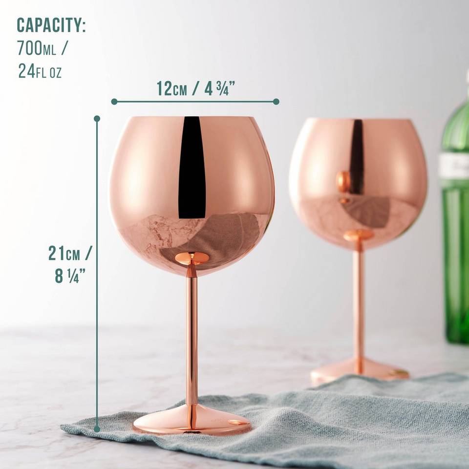 Oak & Steel Gin-glas 4-pack, rosa från Oak & Steel, bild 5