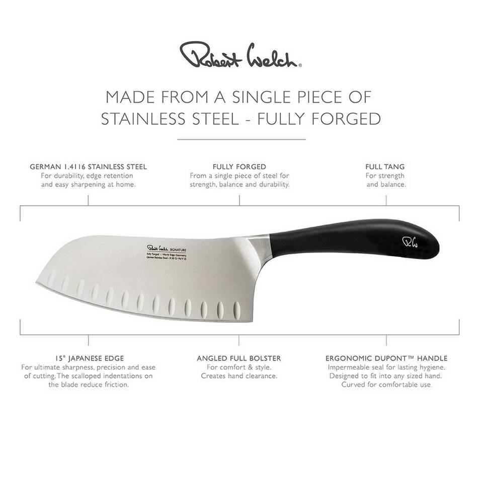 Robert Welch Djup Santokukniv Signature 17cm/ 7, silver från Robert Welch, bild 5