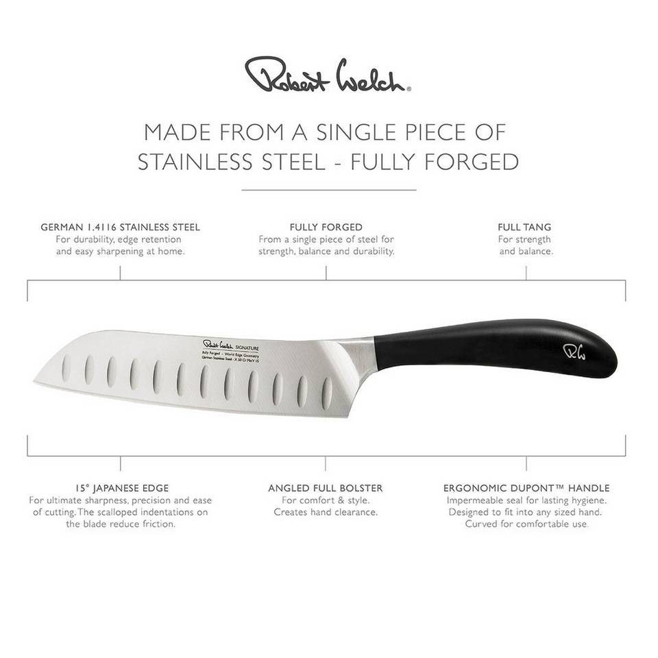 Robert Welch Santokukniv Signature 17cm/ 7, silver från Robert Welch, bild 5