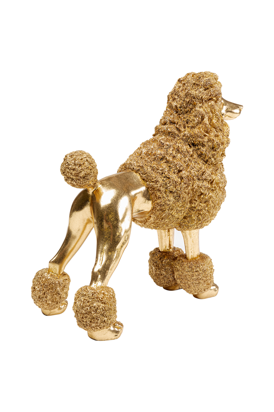 KARE Design Deco Figurine Mrs Poodle Guld 34cm, guld från KARE Design, bild 2