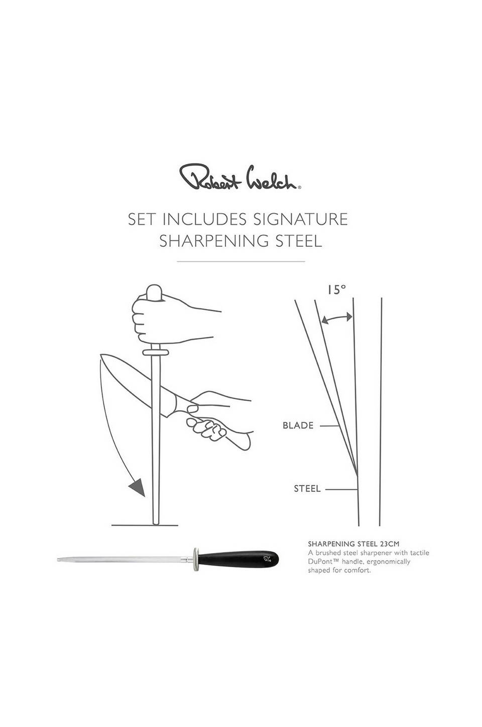 Robert Welch Svart knivblockset 8P med skärpstål Signature, svart från Robert Welch, bild 5
