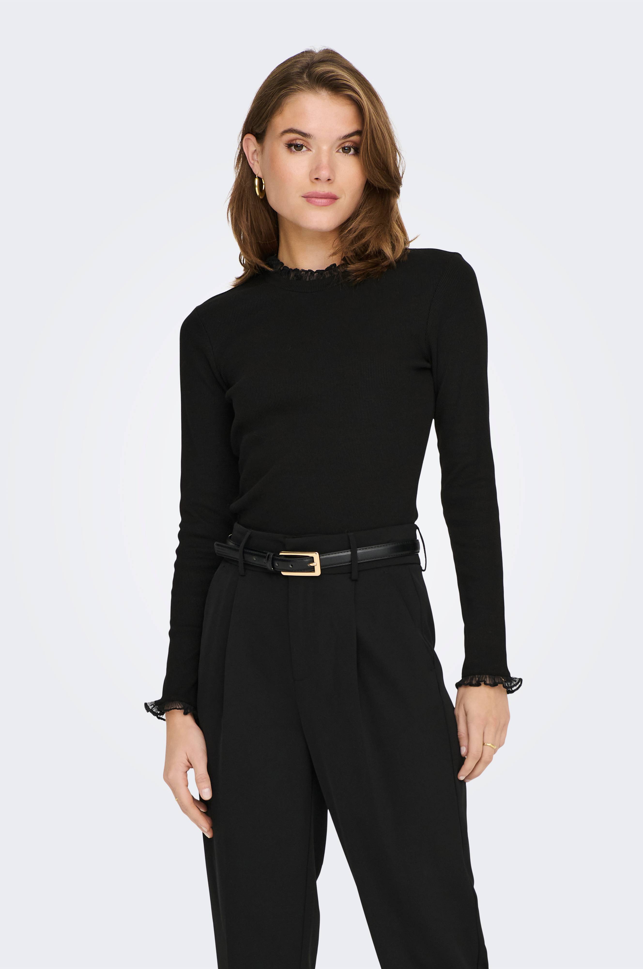Onlenea L/S Lace Mix Top Jrs, Betulla, XS