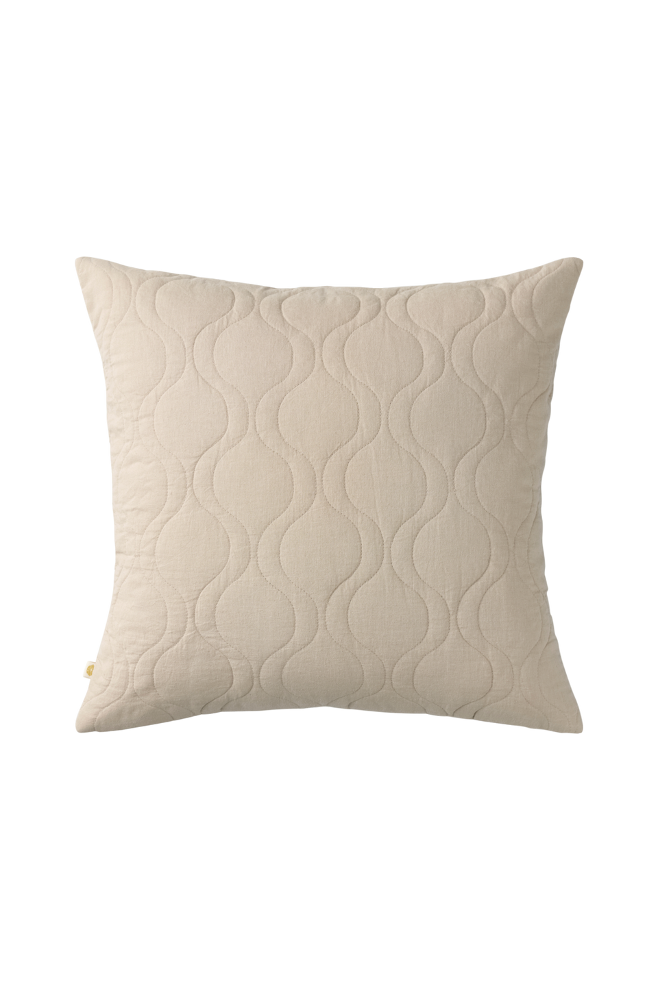 Ellos Home Kuddfodral Elly Quilted i återvunnet halvlinne, beige från Ellos Home, bild 2