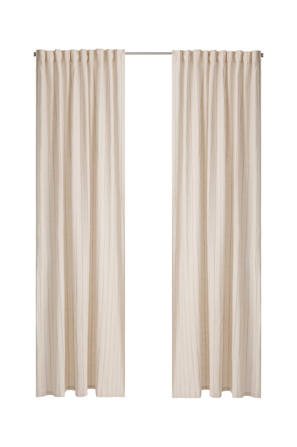 Ellos Home Multibandslängd Elly Thin Stripe i återvunnet halvlinne 2-pack, beige från Ellos Home, bild 2