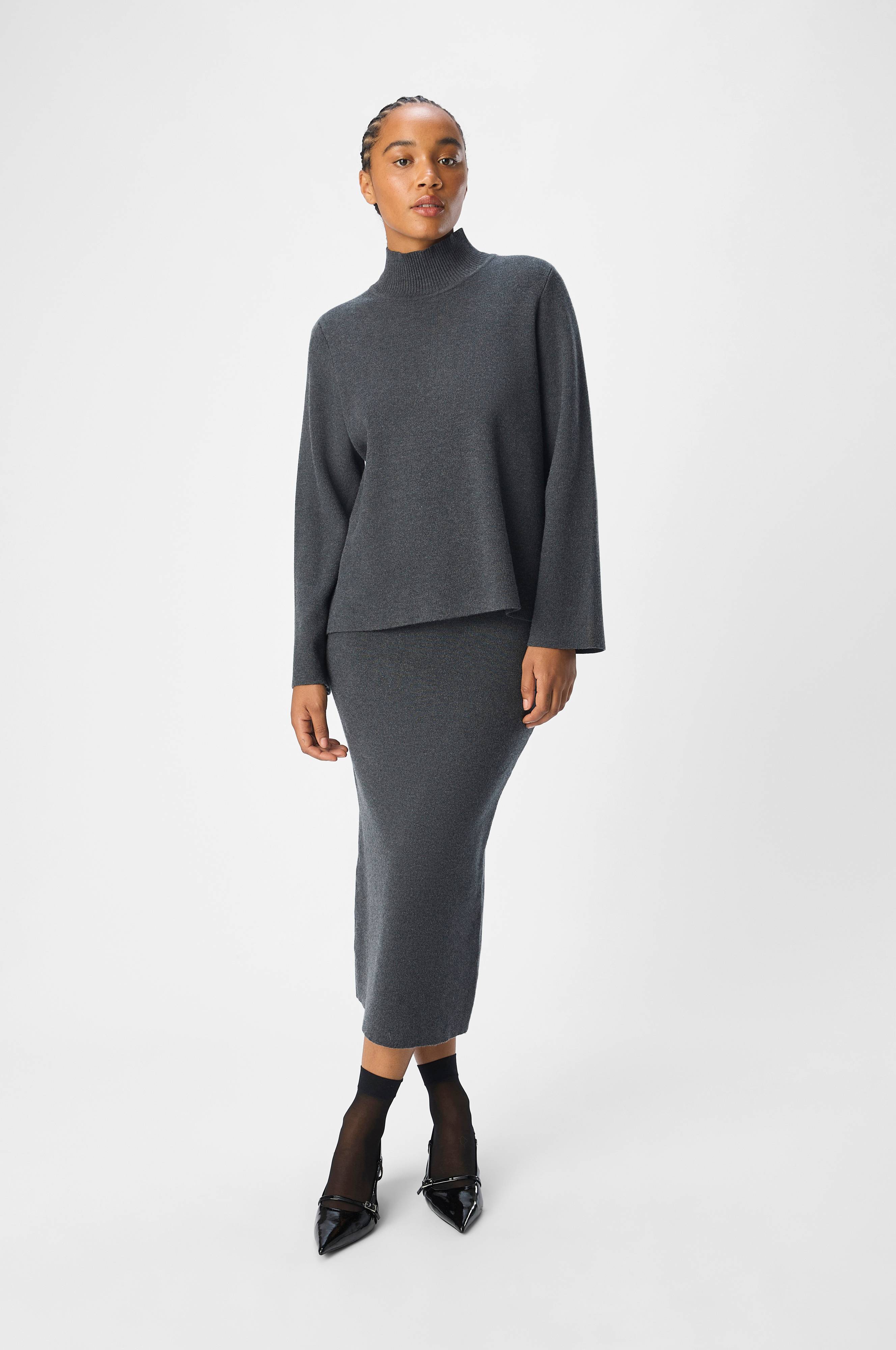 Object Objreynard HW Knit Skirt Noos – Gonna In Maglia Donna, Vita Alta E Fascia Elasticizzata