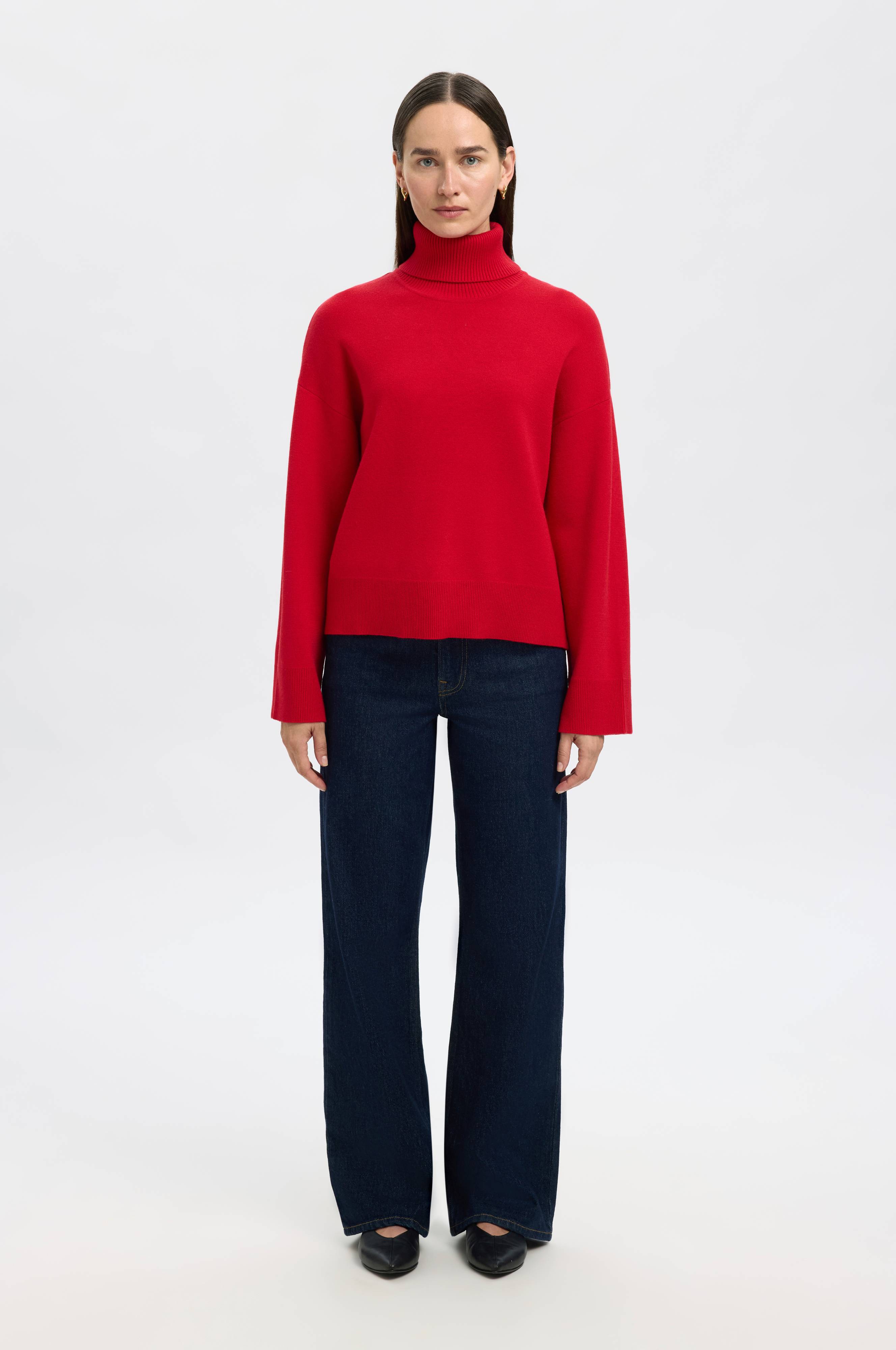 SELECTED FEMME SLFKAMMA LS Knit Roll Neck NOOS, berk, XS