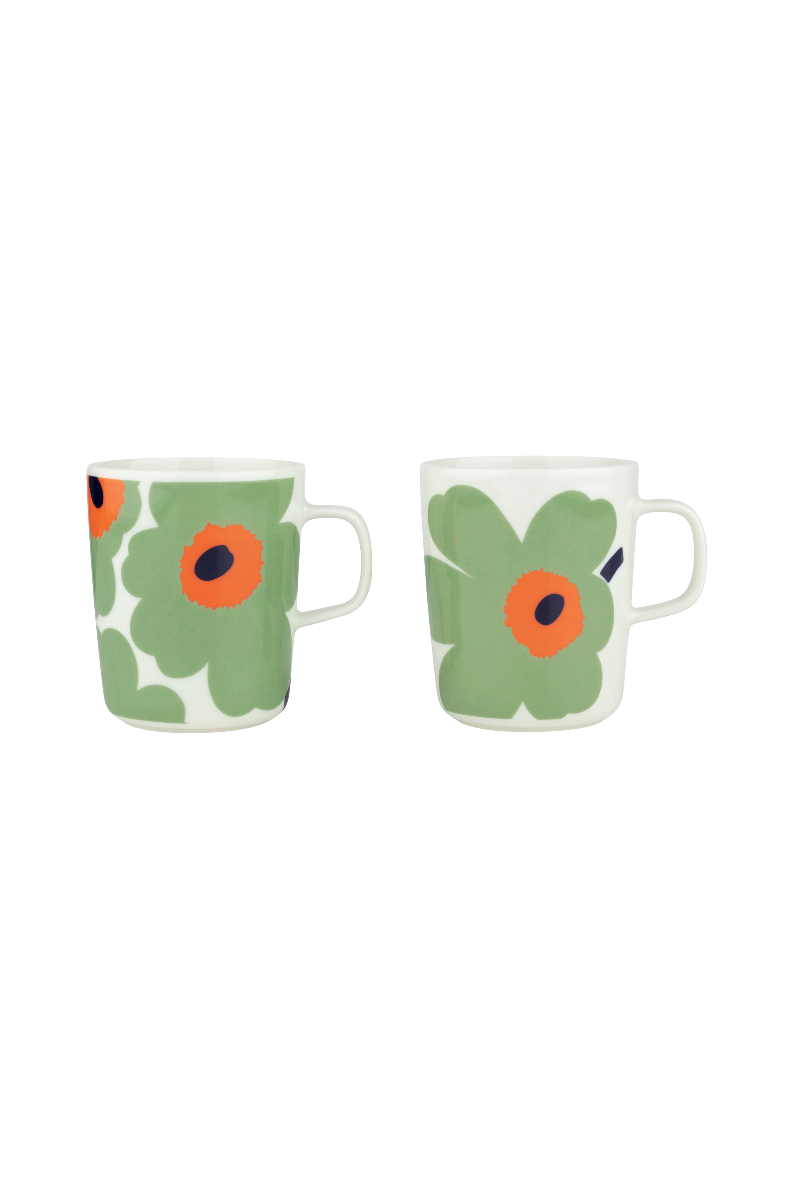 Marimekko Unikko Muki 2,5 dl, 2 kpl. - Valkoinen - Kupit & mukit | Ellos.fi