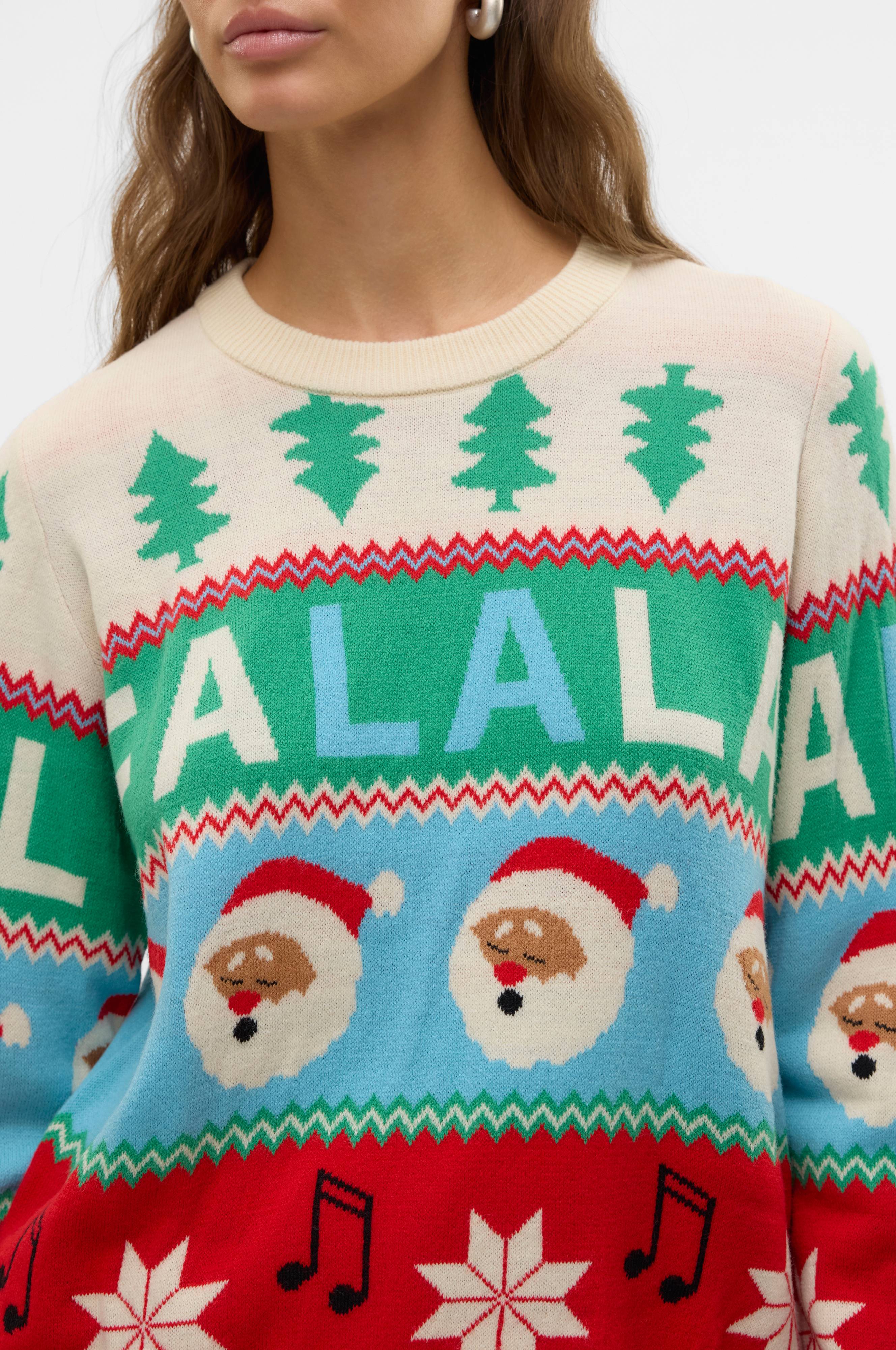 Vero Moda Julesweater vmChristmasstuff LS O-nck Beige