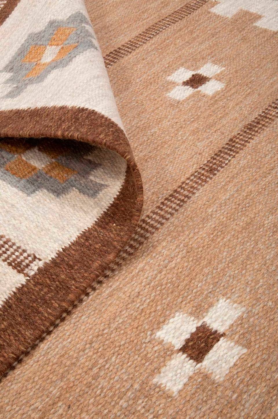 Bargi Ullmatta Röllakan Beige 202x301, guld från Bargi, bild 2