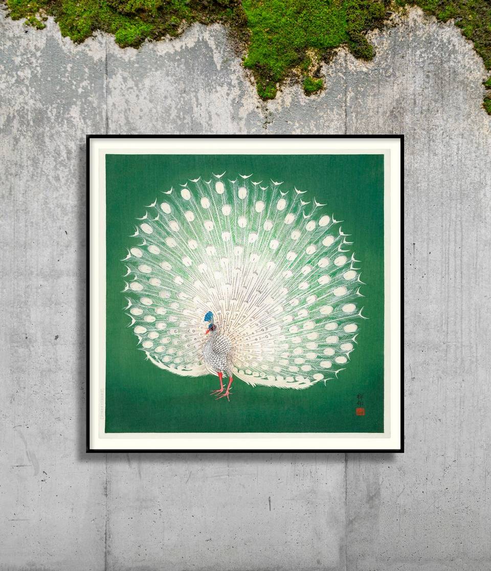 The Dybdahl Co. Affisch Peacock On Green, grön från The Dybdahl Co., bild 2