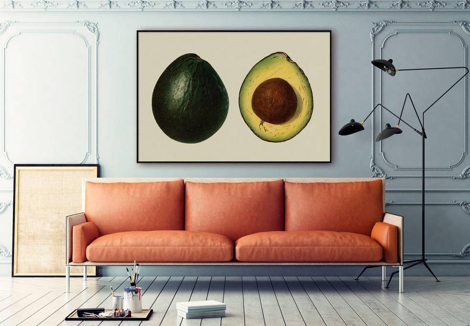 The Dybdahl Co. Affisch Avocado Open And Closed, beige från The Dybdahl Co., bild 2