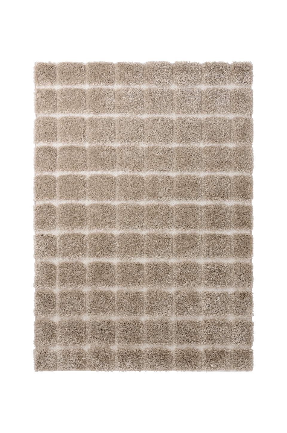 Ellos Home Ryamatta Alba Check Shaggycarpet, beige från Ellos Home, bild 2
