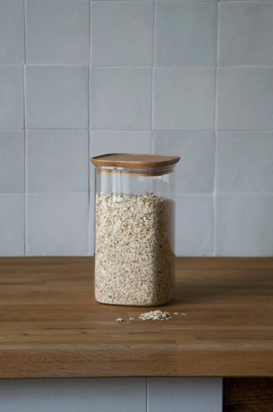 Pebbly Fyrkantiga burkar med bambulock 1400 ml, transparent från Pebbly, bild 5
