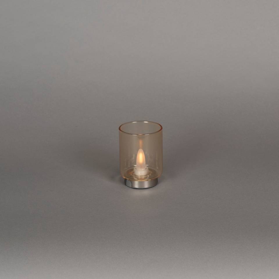 Konstsmide B/O Led-ljus med glas 11cm, silver från Konstsmide, bild 2