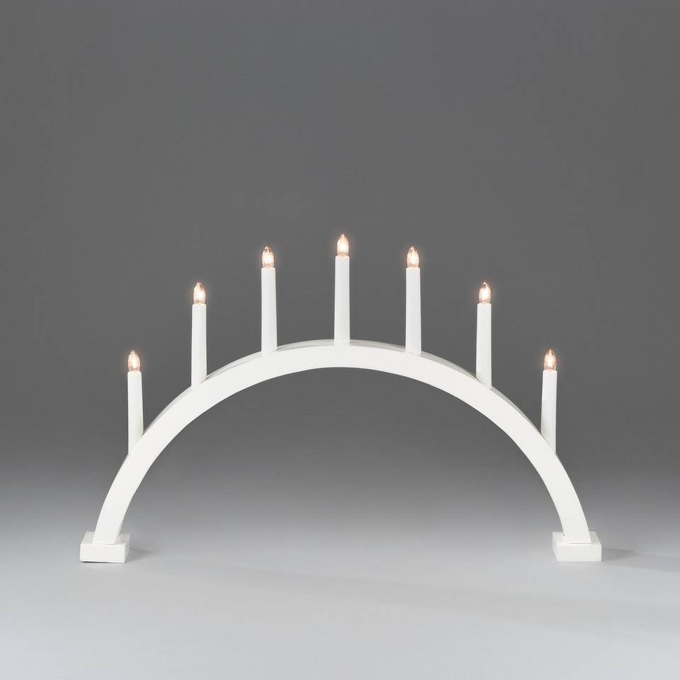 Konstsmide Ljusstake trä, LED 38,5cm, vit från Konstsmide, bild 2